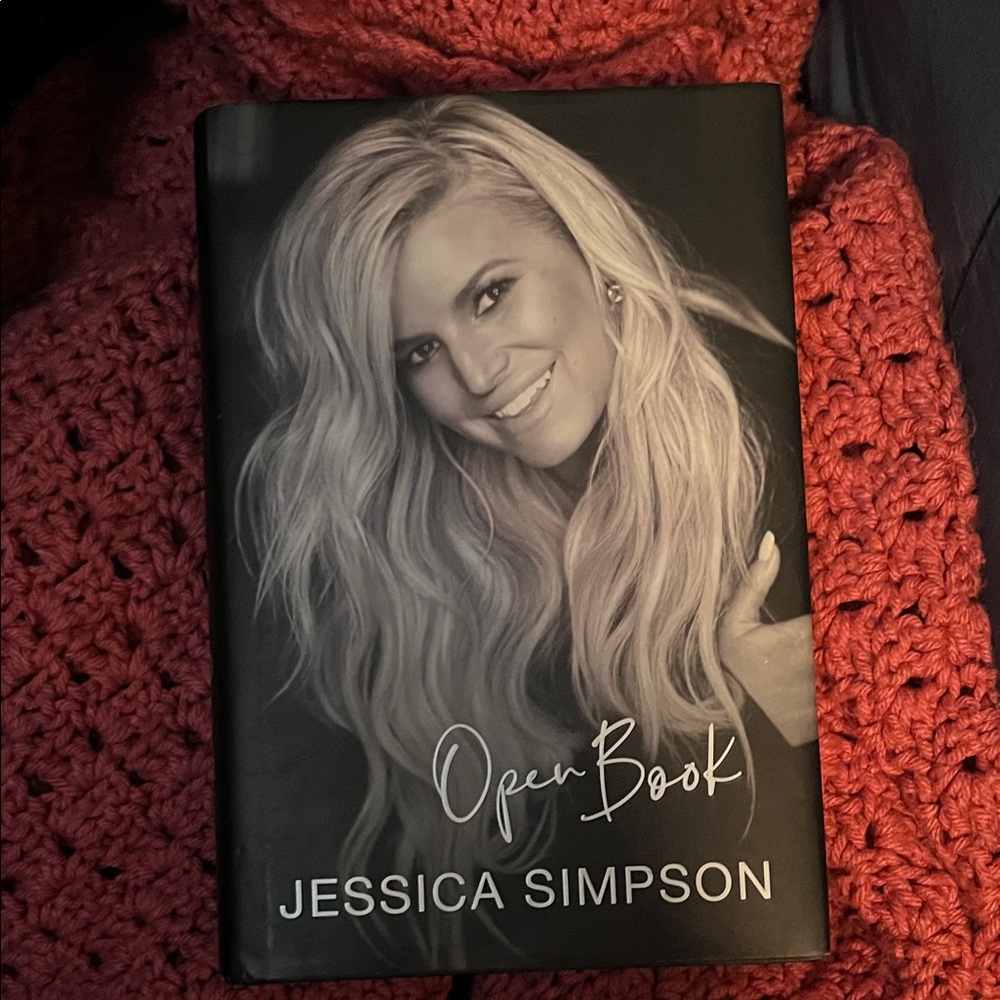 Jessica Simpson Open Book Hardcover with Black and White Cover
